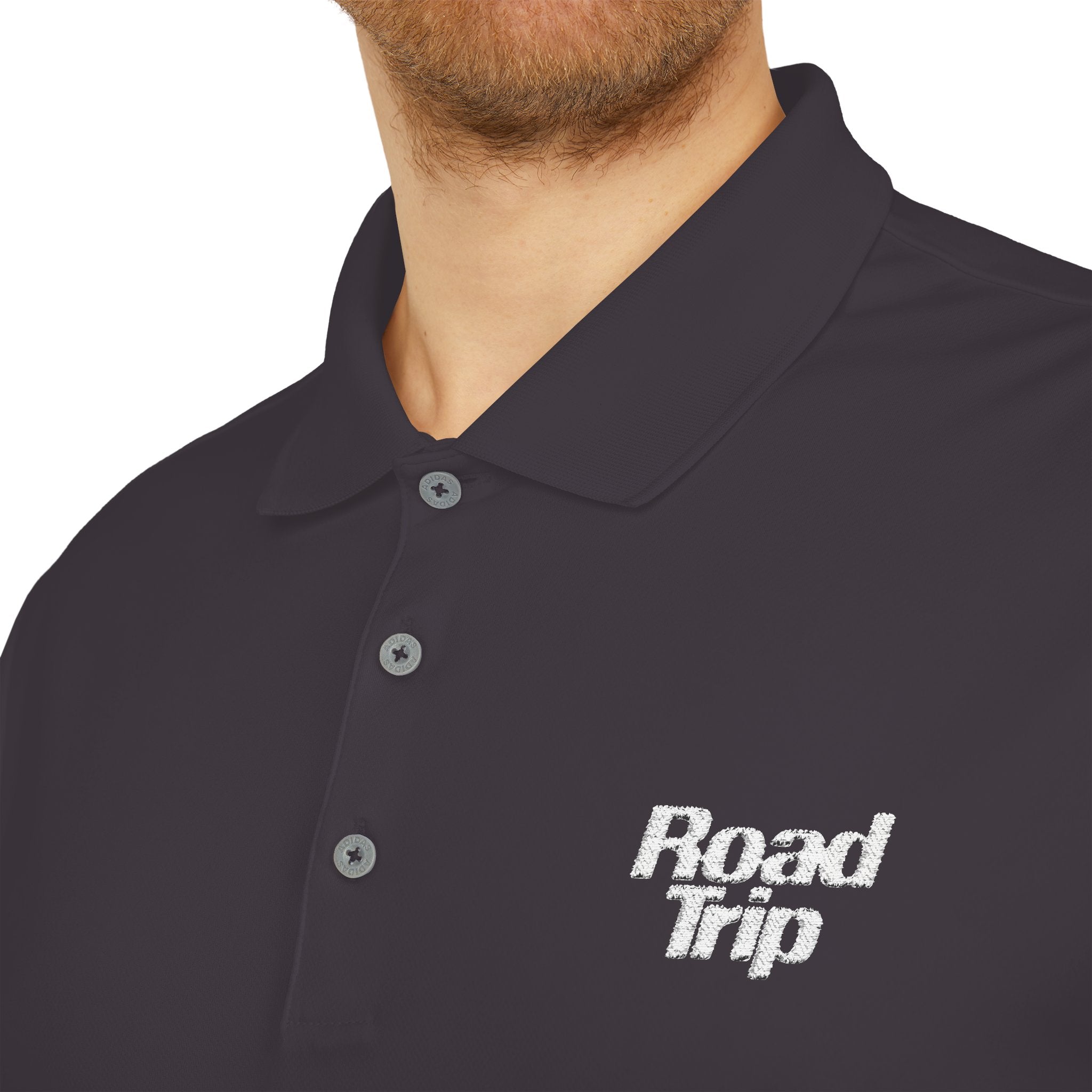 Adidas x Road Trip Embroidered Polo (Black)