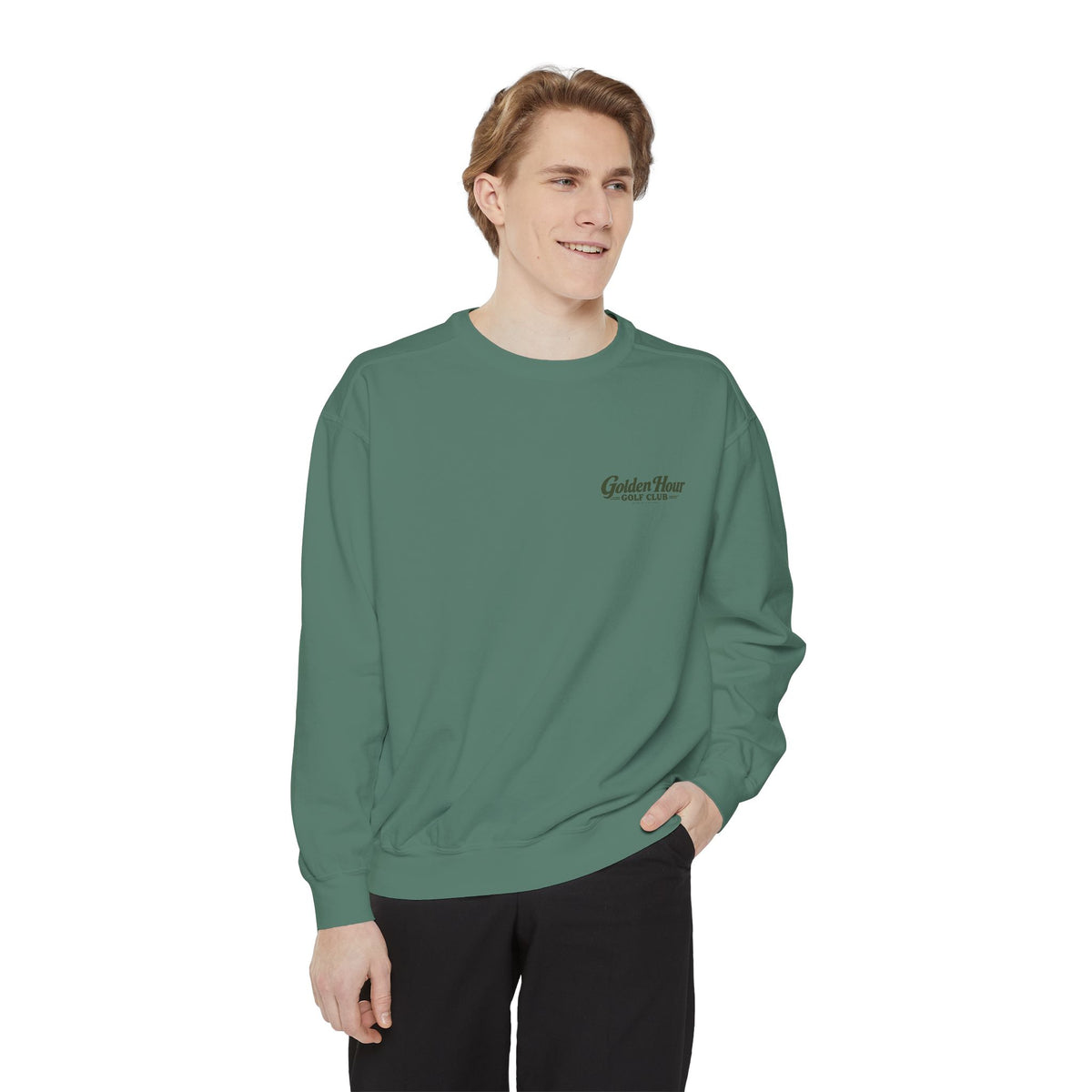 The Golden Hour Golf Club Crewneck in Cypress