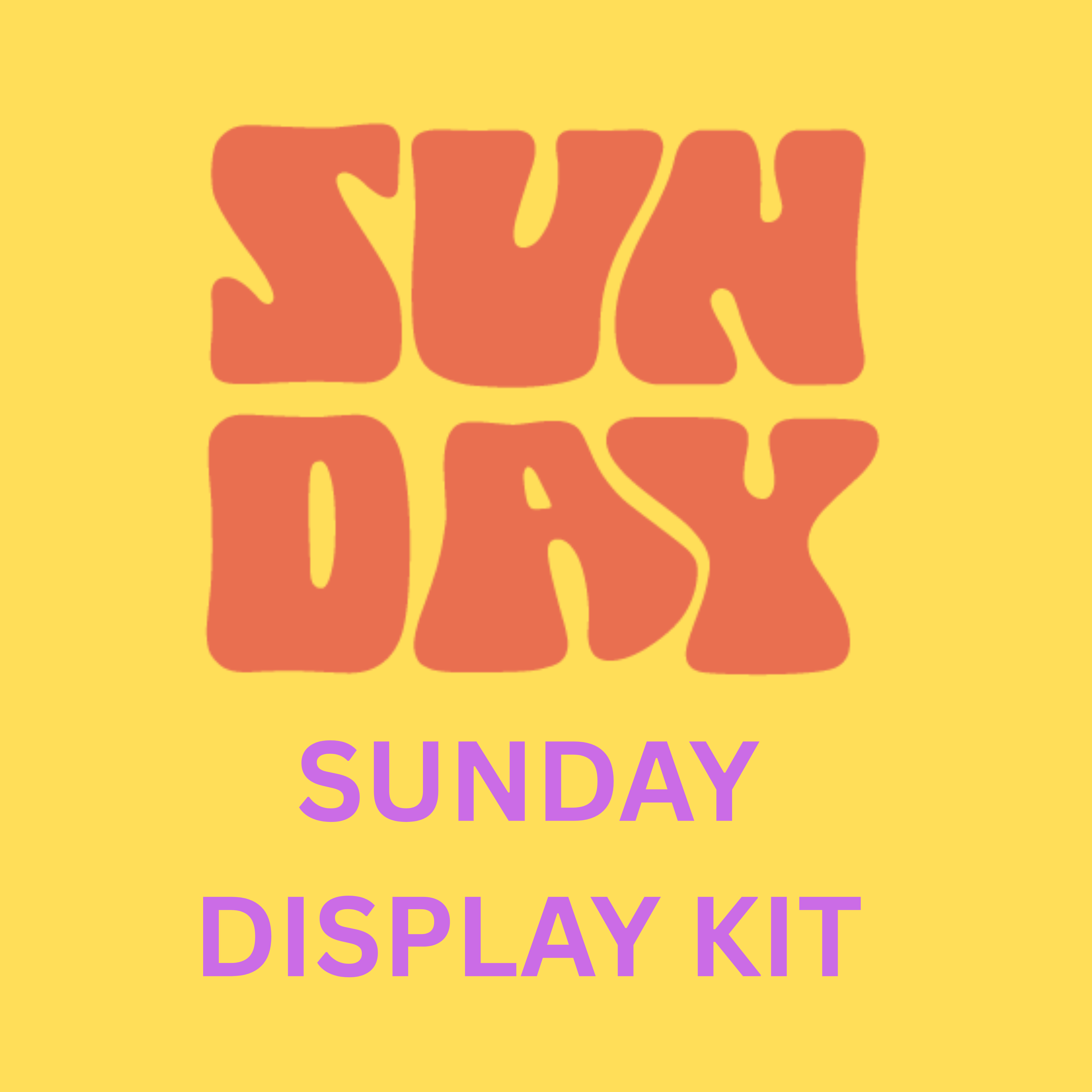 Sunday Display Kit (staff)