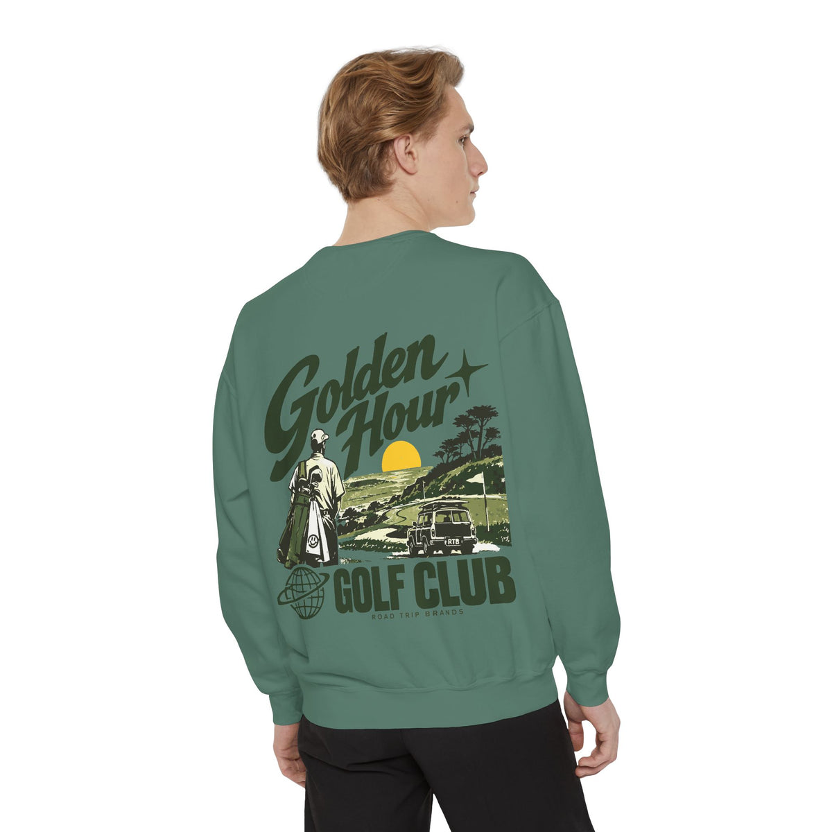 The Golden Hour Golf Club Crewneck in Cypress