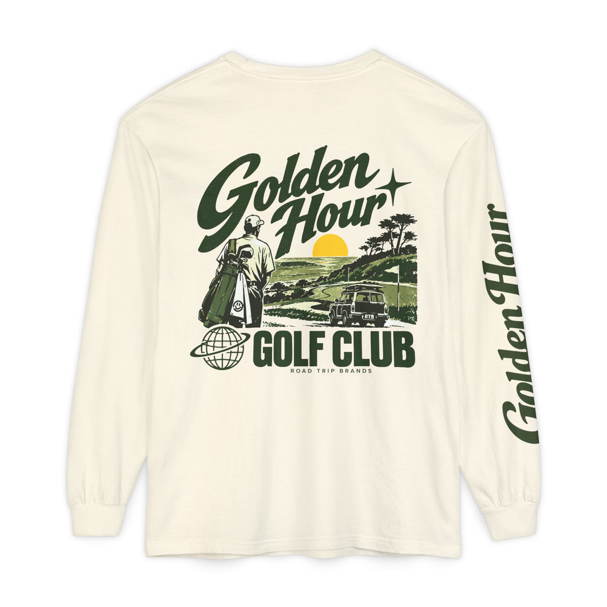 The Golden Hour Golf Club Longsleeve Tee in Ivory