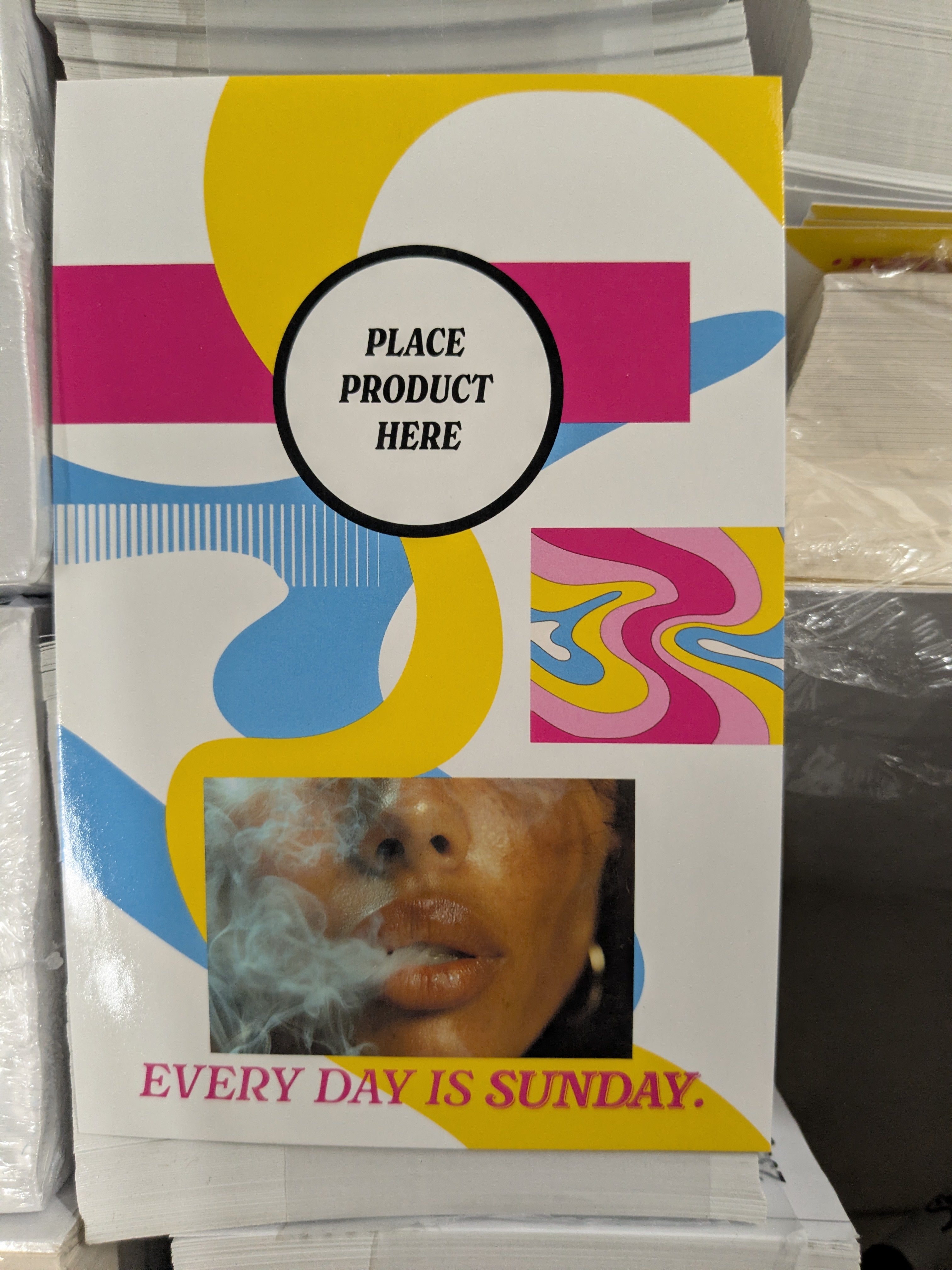 Sunday place product here post card (staff)